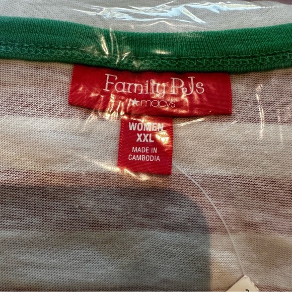 Macy’s Family PJs Women’s Set Holiday Stripe Christmas Pajamas Plus Size XXL NWT - Picture 7 of 12